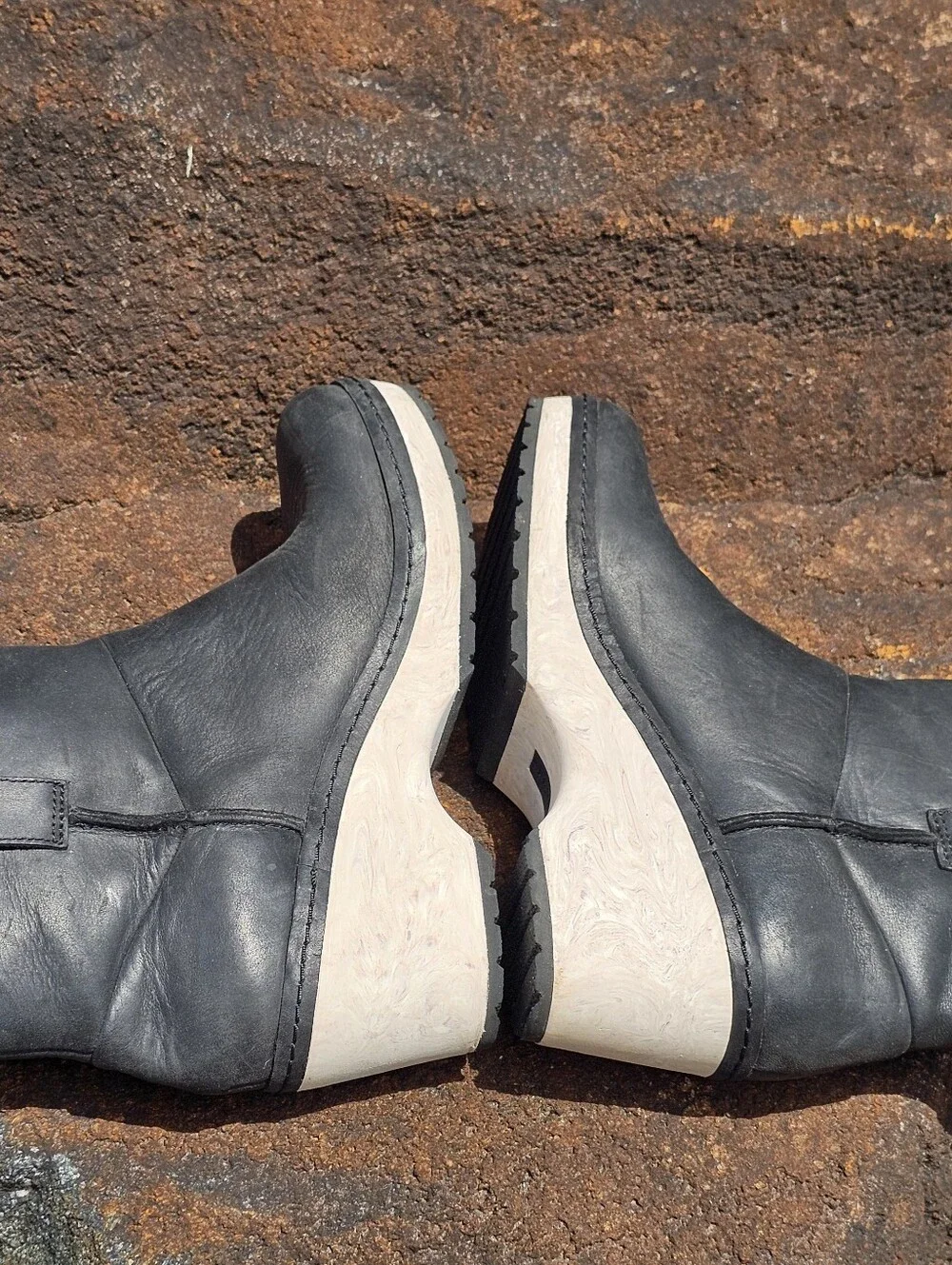 Merrell Halendi Bluff Mid Black Leather Wedge Ankle Boots J001672 Womens Size 8